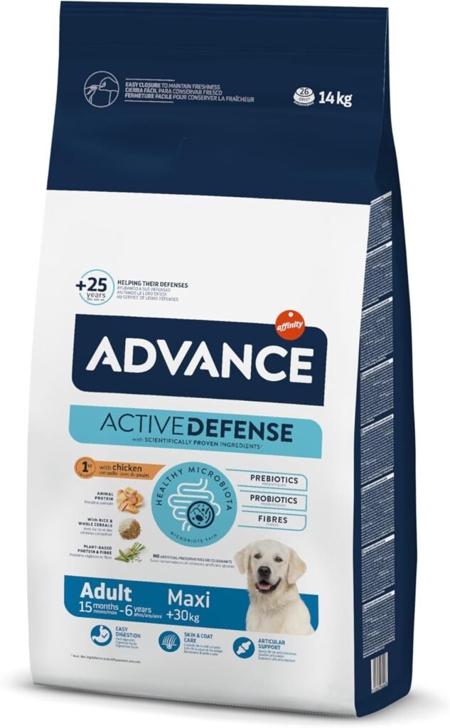 Advance Maxi Chicken, Pienso para Perros Adultos de Razas Grandes con Pollo, 14kg