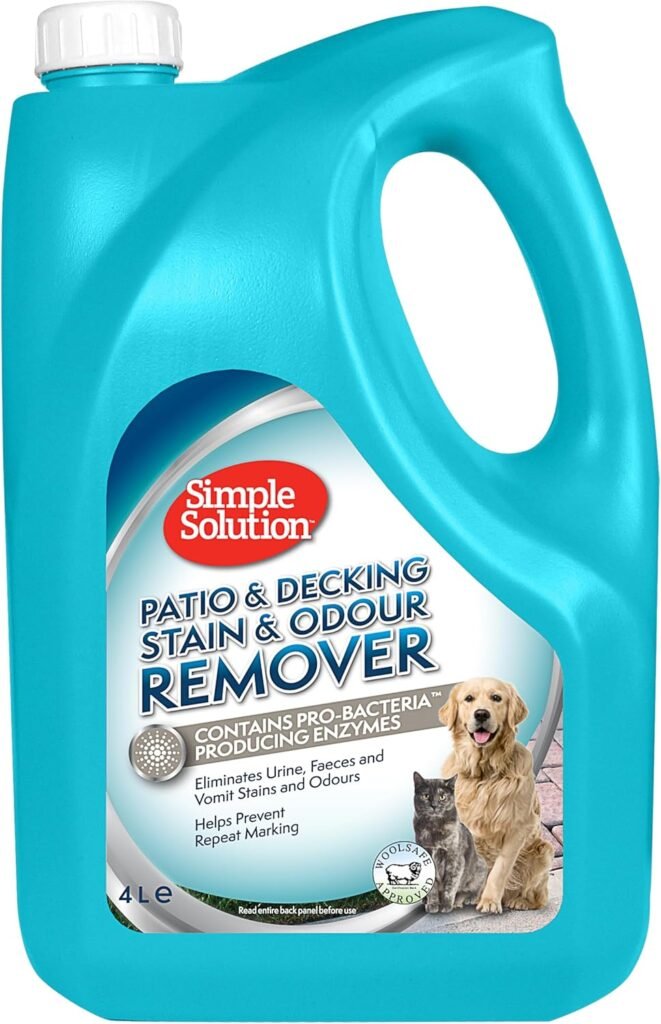 90453-2p Simple Solution patio y removedor de manchas y olores para mascotas, 4 L