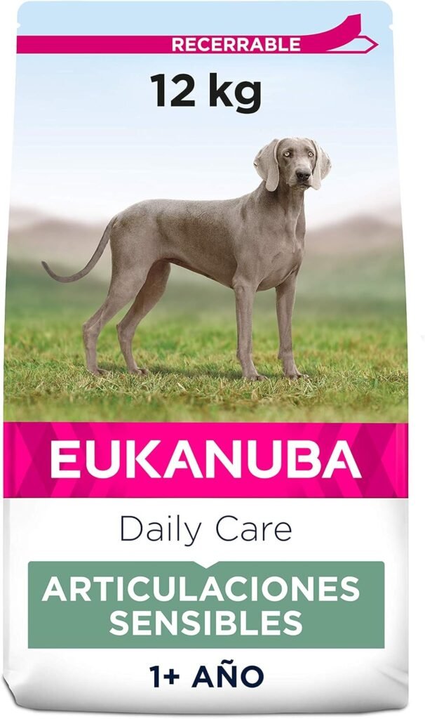 EUKANUBA Daily Care Alimento seco para perros adultos con articulaciones sensibles que sufren molestias articulares, 12 kg